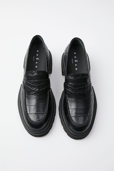 Hogan Mocassino Nero Donna
