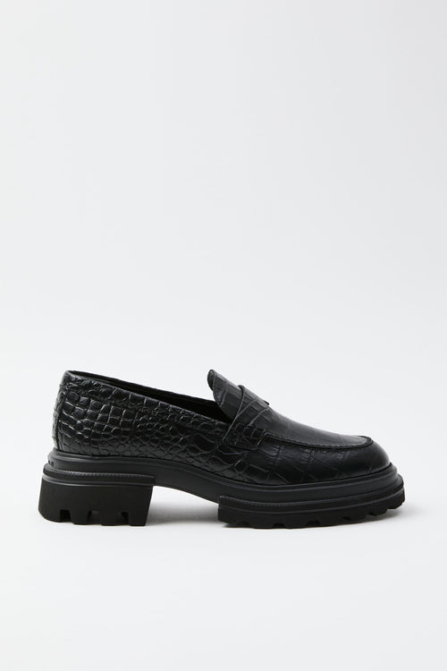 Hogan Mocassino Nero Donna