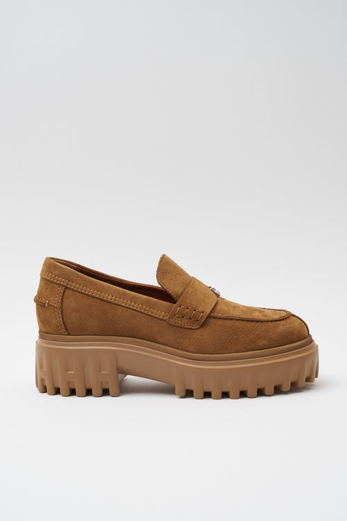 Hogan Mocassino Marrone Chiaro Donna