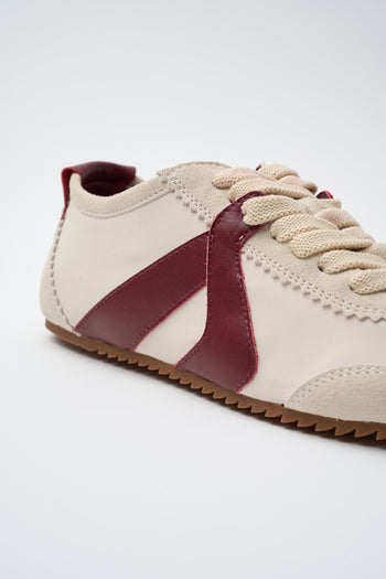 In Emergency Situation Sneaker Crema/bordeaux Donna - 3