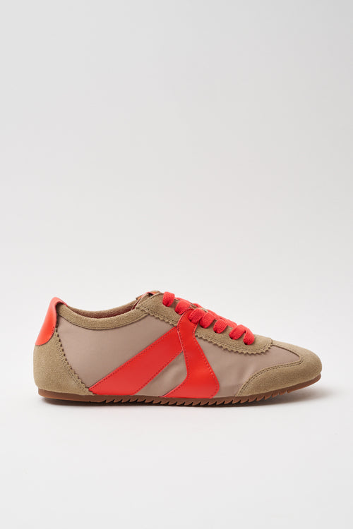 In Emergency Situation Sneaker Taupe/orange Donna