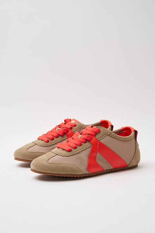 In Emergency Situation Sneaker Taupe/orange Donna - 2