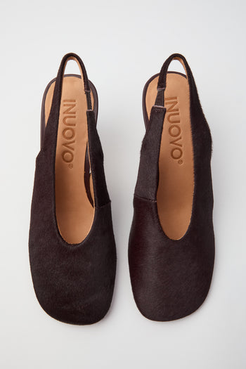 Inuovo Slingback Pony Bordeaux Donna - 6