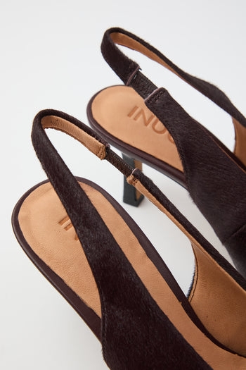 Inuovo Slingback Pony Bordeaux Donna - 8