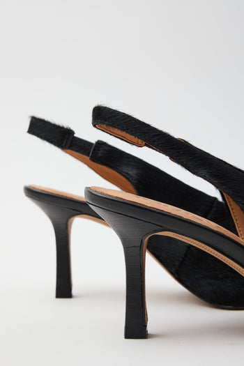 Inuovo Slingback Pony Black Donna - 3