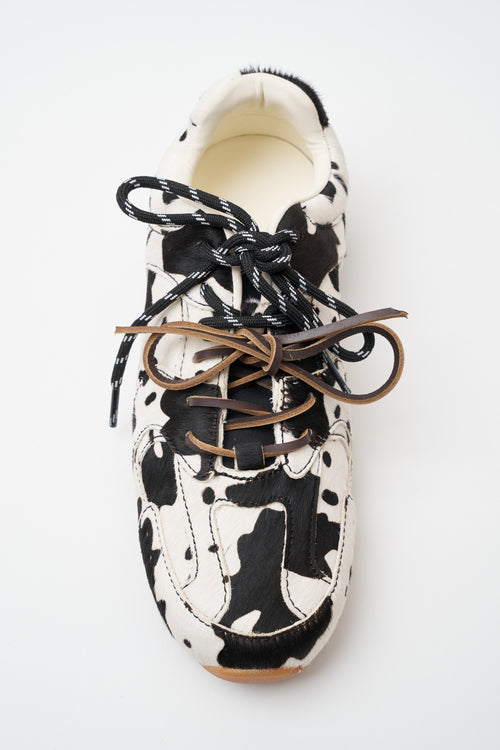 Inuovo Sneaker Pony Black Cow Donna