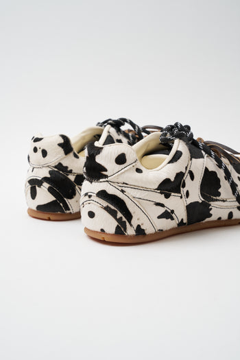 Inuovo Sneaker Pony Black Cow Donna - 4