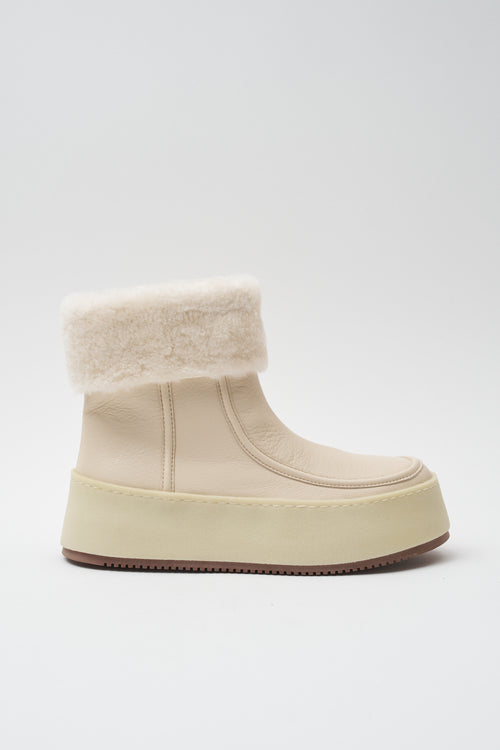 Massimo Santini Stivaletto Off White Donna