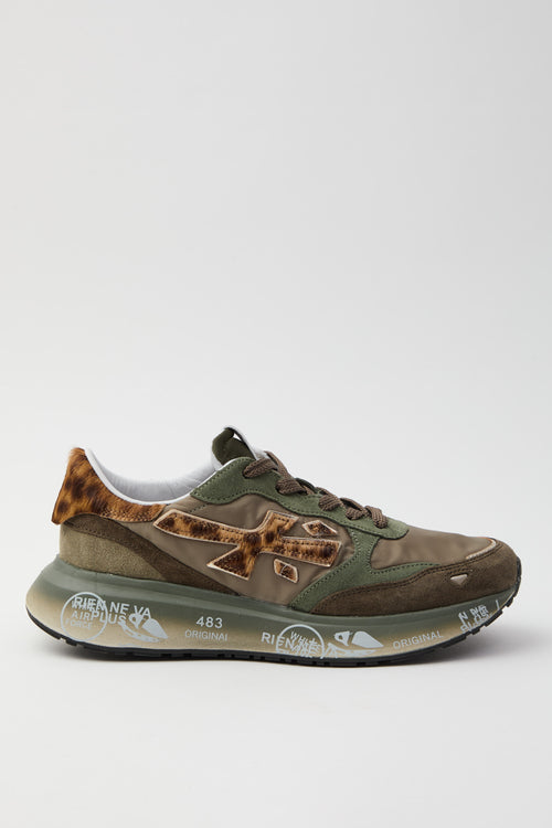 Premiata Sneaker Military Green/leopard Donna