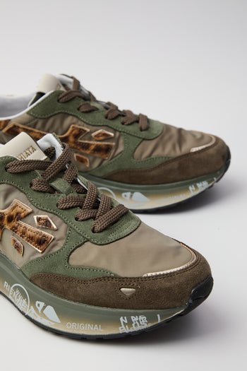 Premiata Sneaker Military Green/leopard Donna - 5