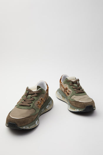 Premiata Sneaker Military Green/leopard Donna - 7