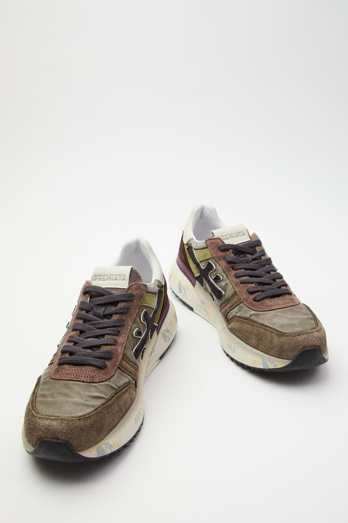 Premiata Sneaker Military Green/brown Uomo