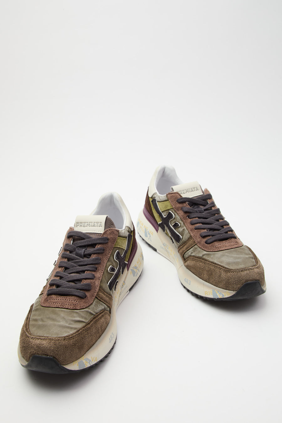 Premiata Sneaker Military Green/brown Uomo