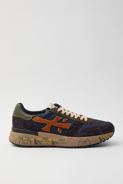 Premiata Sneaker Dark Blue/dark Brown Uomo