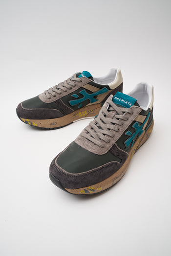 Premiata Sneaker Dark Green/dark Brown Uomo - 7