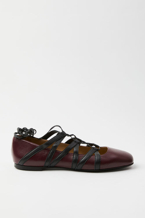 Prosperine Ballerina Bordeaux/nero Donna