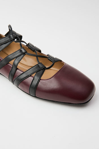 Prosperine Ballerina Bordeaux/nero Donna - 4
