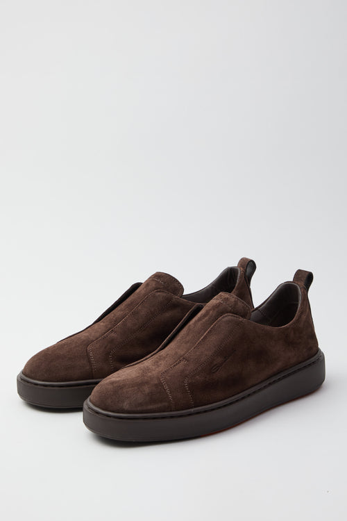 Santoni Sneaker Dark Brown Uomo - 2