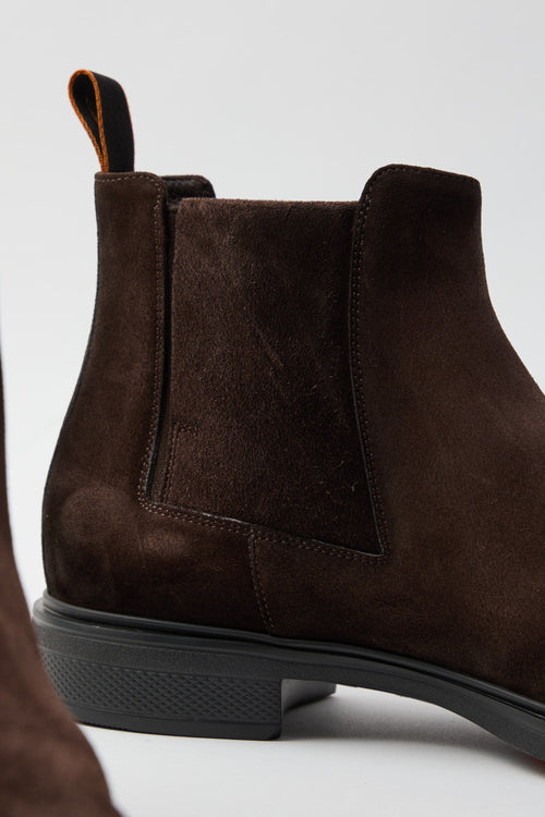 Santoni Stivaletto Dark Brown Uomo