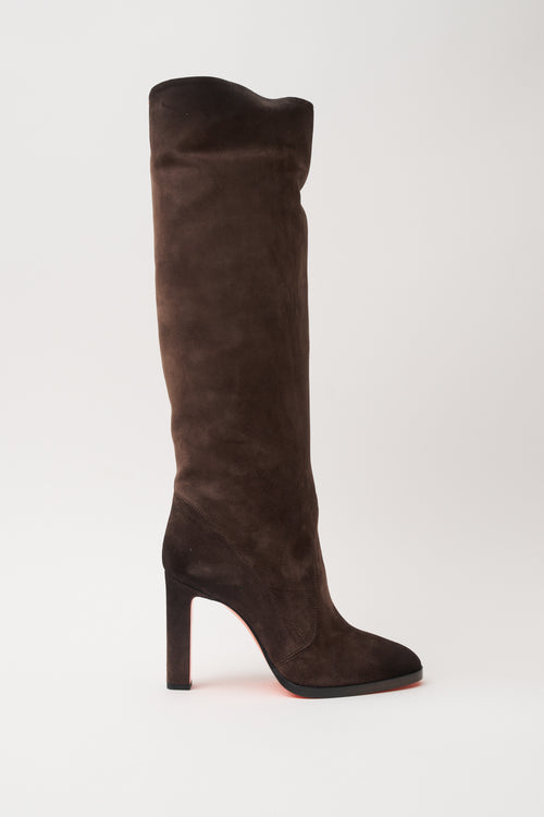 Santoni Stivale Dark Brown Donna