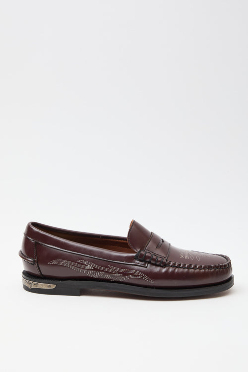 Sebago Mocassino Brown Burgundy Donna