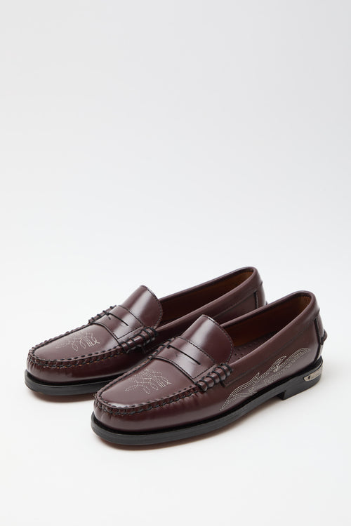 Sebago Mocassino Brown Burgundy Donna - 2