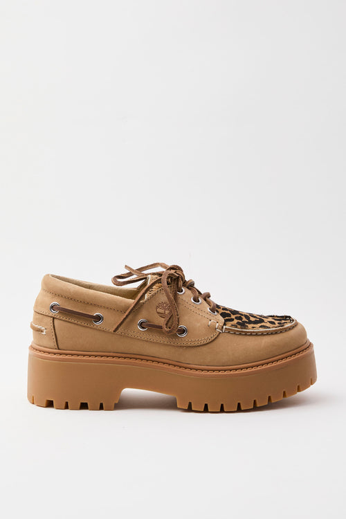 Timberland Mocassino Beige+leo Donna