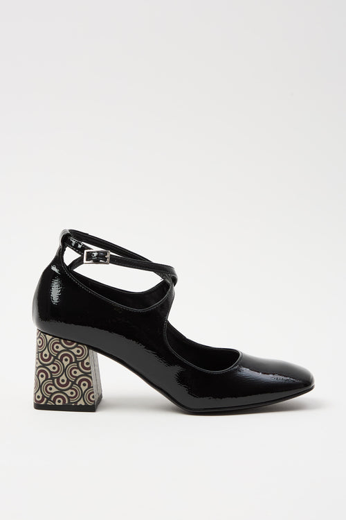 Tre Emme Mary Jane Bordeaux/testa Di Moro Donna
