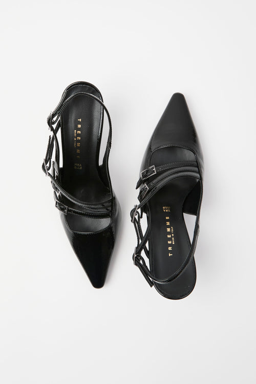 Tre Emme Slingback Nero Donna