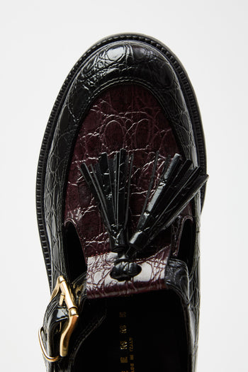 Tre Emme Mocassino Nero/bordeaux Donna - 4