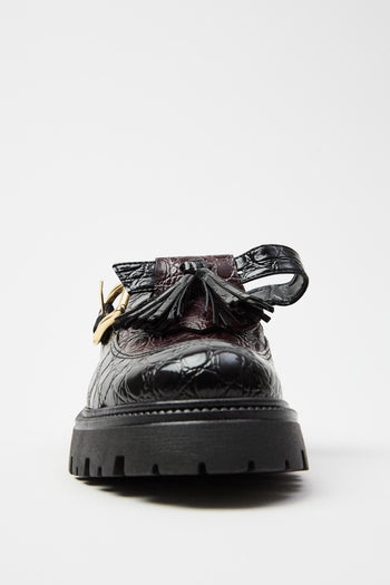 Tre Emme Mocassino Nero/bordeaux Donna - 5