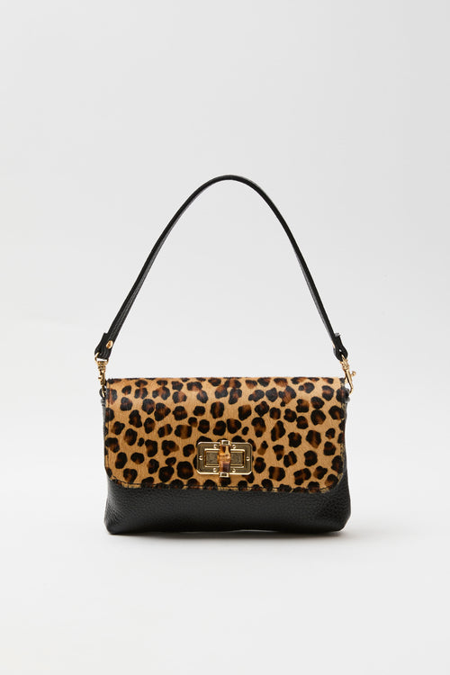 Tre Emme Borsa Nero/leopardato Piccolo Donna