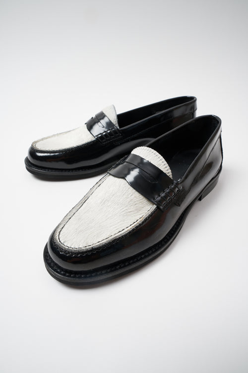Tre Emme Mocassino Nero+bianco Donna