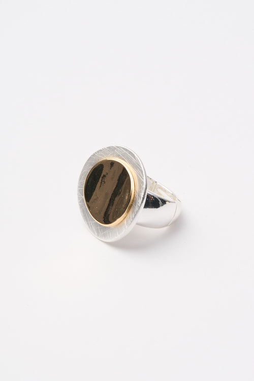 Tre Emme Anelli Argento Oro Bottone Donna