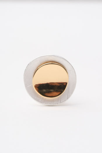 Tre Emme Anelli Argento Oro Bottone Donna - 3