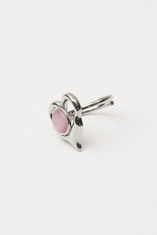 Tre Emme Anelli Argento Pietra Rosa Donna