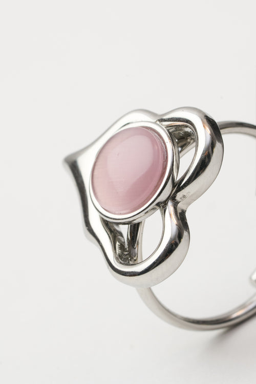 Tre Emme Anelli Argento Pietra Rosa Donna - 2