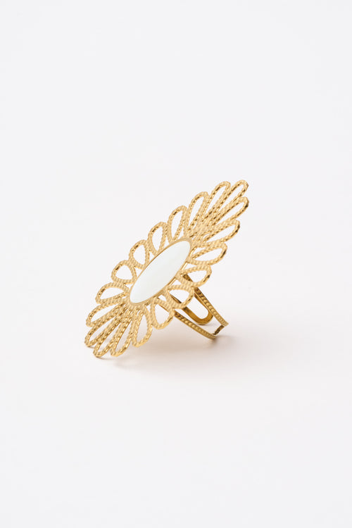 Tre Emme Anelli Oro Fiore Madre Perla Donna