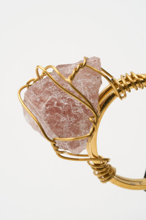 Tre Emme Anelli Oro Pietra Rosa Donna - 2