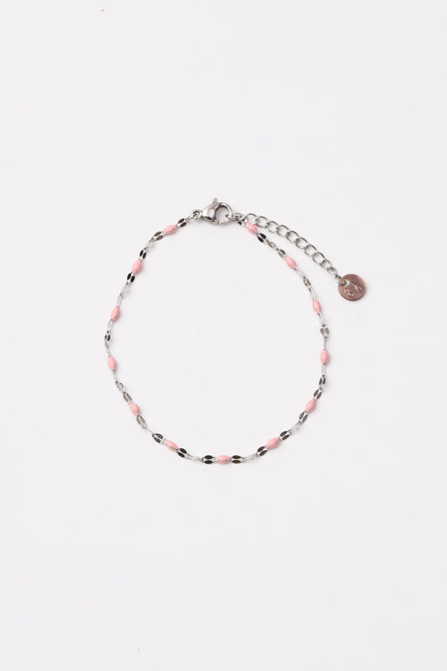 Tre Emme Bracciali Argento+rosa Donna