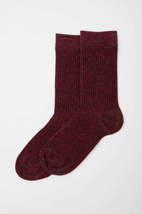 Tre Emme Calzini Bordeaux Donna