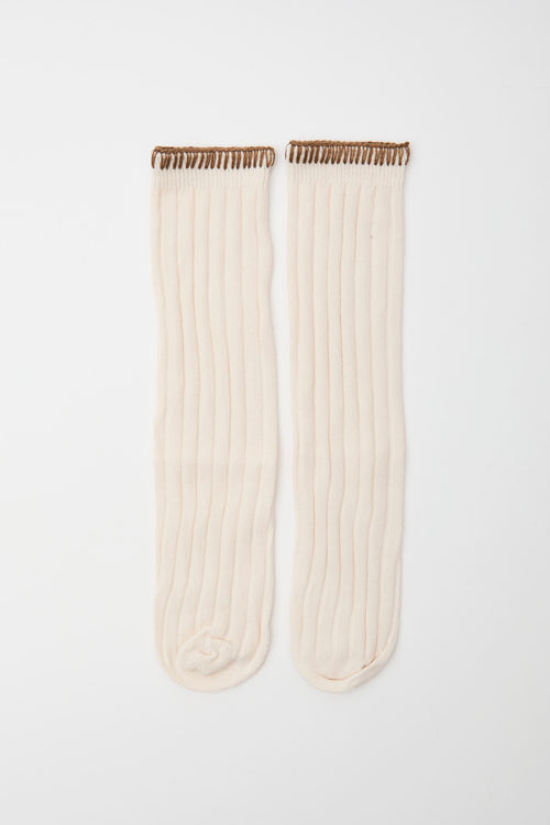 Tre Emme Calzini Beige Donna