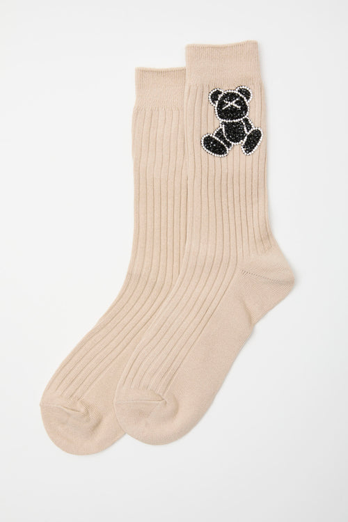 Tre Emme Calzini Beige Donna