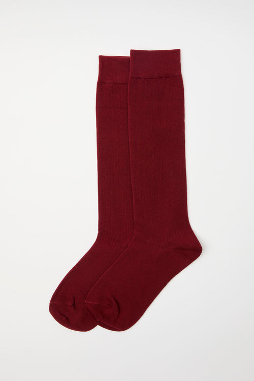 Tre Emme Calzini Bordeaux Donna