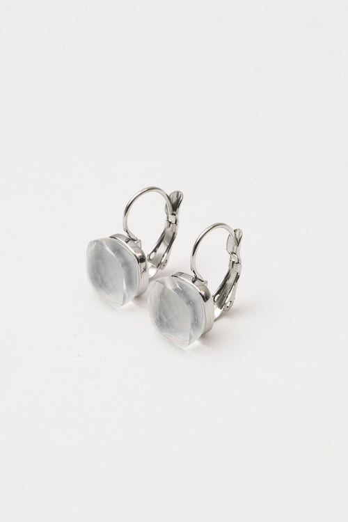Tre Emme Orecchini Argento+bianco Bucaneve Donna