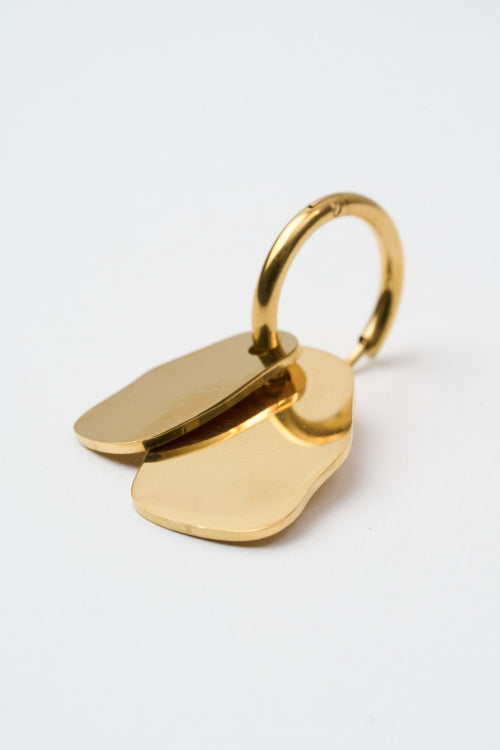 Tre Emme Orecchini Oro Piastrine Asimmetriche Donna - 2