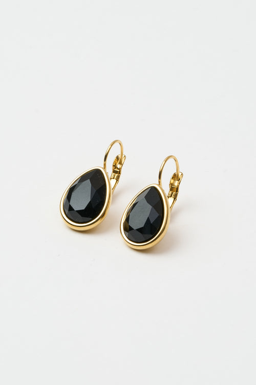 Tre Emme Orecchini Oro Goccia Nero Donna