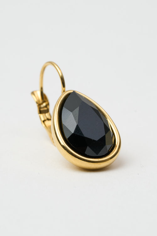 Tre Emme Orecchini Oro Goccia Nero Donna - 2