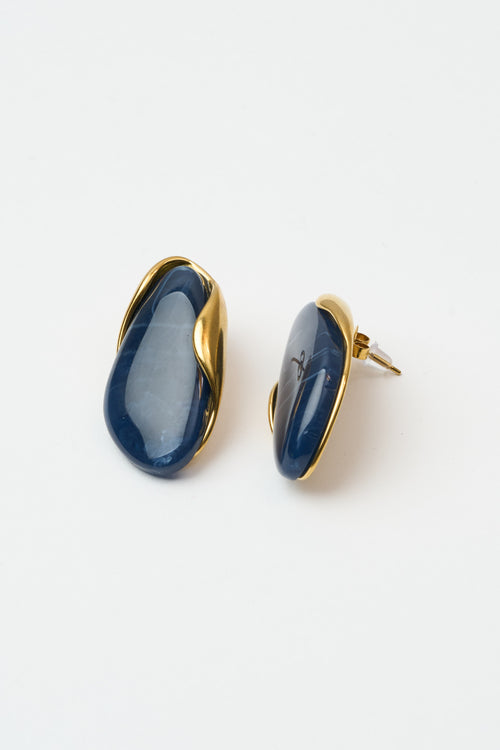 Tre Emme Orecchini Oro Blu Donna