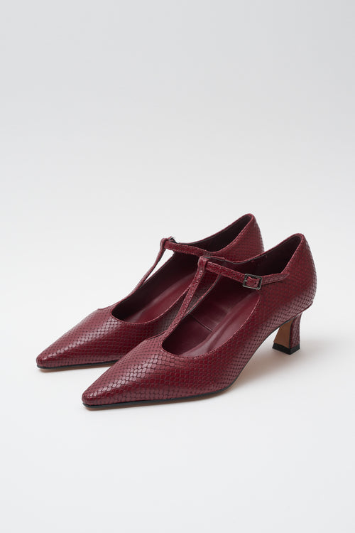 Tre Emme Mary Jane Bordeaux Donna - 2